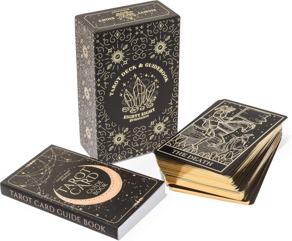 Mystical Gold Foil and Black Tarot Cards