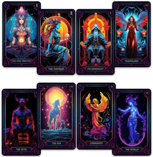 CRAFTERIAN Neon Tarot Cards