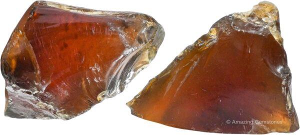 2 Pieces Amber Raw Crystals and Healing Stones