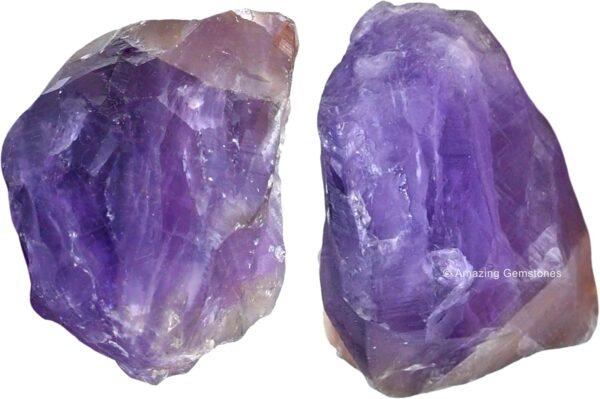 2 Pieces Amethyst Raw Crystals and Healing Stones